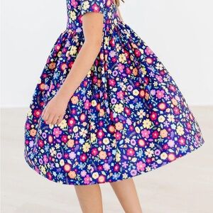 Mila & Rose Girls Purple Floral Twirl Dress 5/6